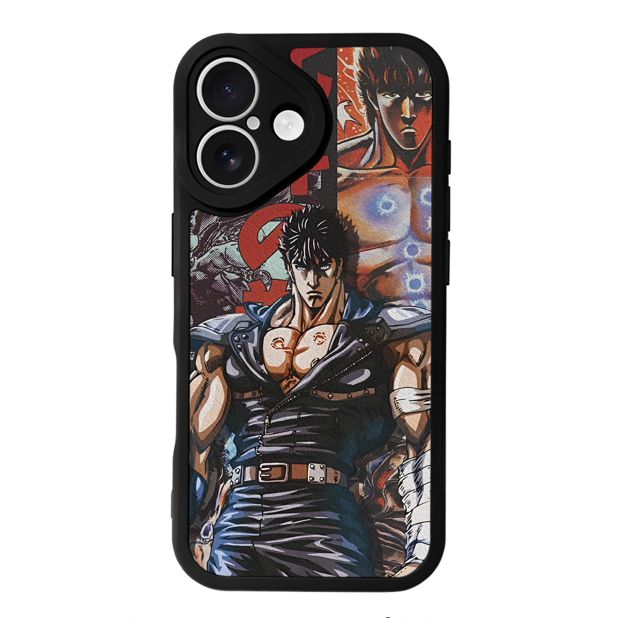 （画像用） 北斗の拳 Fist of the North Star 【iPhone 16シリーズ対応】シリコンスマホケース（レザー調） 材質：シリコン